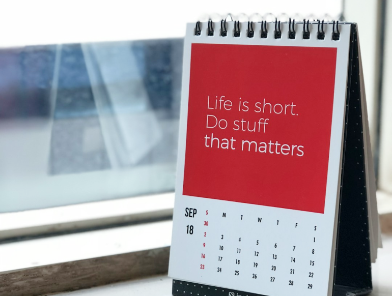 Monthly calendar